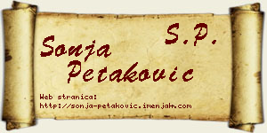 Sonja Petaković vizit kartica
